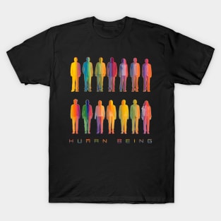 Human Beings Rainbow Silhouette T-Shirt